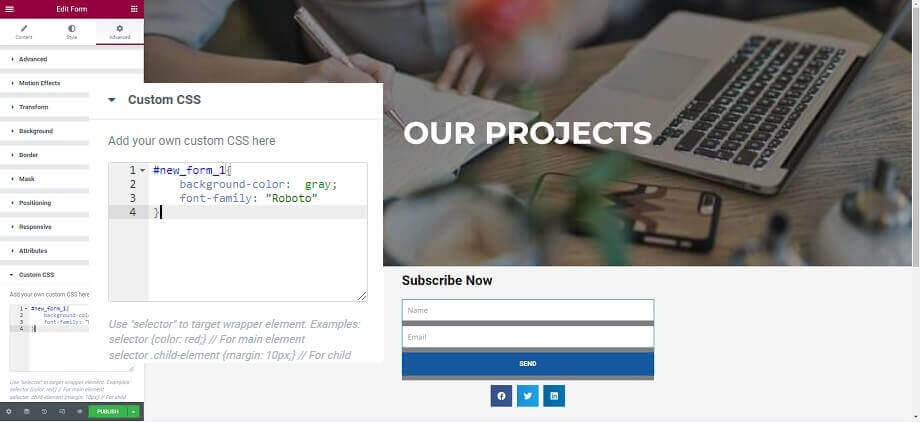 Elementor Local Css