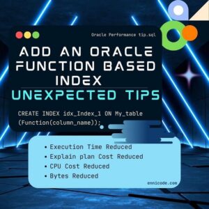 Oracle Function Based Index